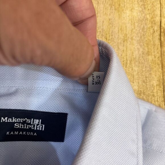 Kamakura Makers Dress Shirt  Size 38 15 33.5 NEW NWT - Picture 7 of 9